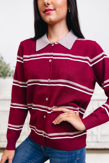Win The Day Stripe Top - 2 Colors!