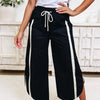 Sporty Night Stripe Pants - Black Ivory