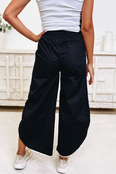 Sporty Night Stripe Pants - Black Ivory
