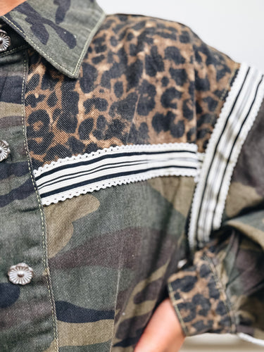 In The Option Leopard Camo Jacket