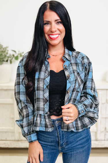 Plaid To Meet You Button Down Top - 2 Colors!