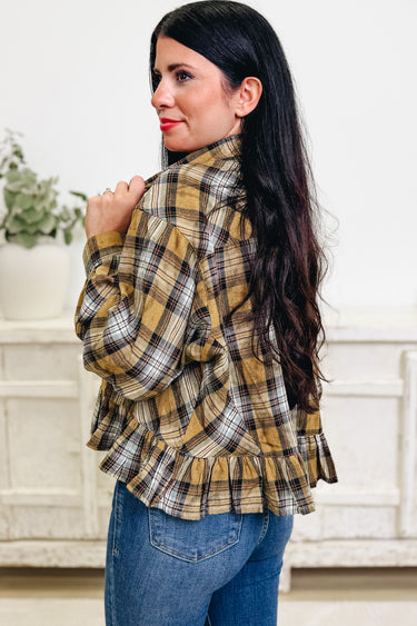 Plaid To Meet You Button Down Top - 2 Colors!