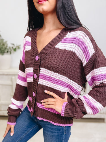 Birthday Cake Stripe Cardigan