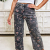 Feel Like This Floral Pants - Black Denim