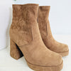 East Platform Booties - Camel