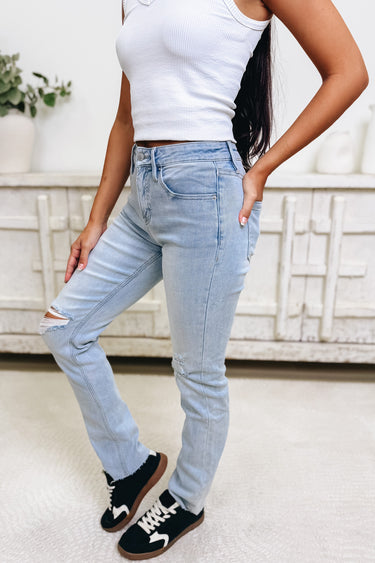 New Chapter By Mica - Straight Distressed Jeans