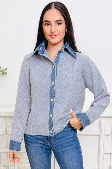 Lead The Way Denim Knit Cardigan - 3 Colors!