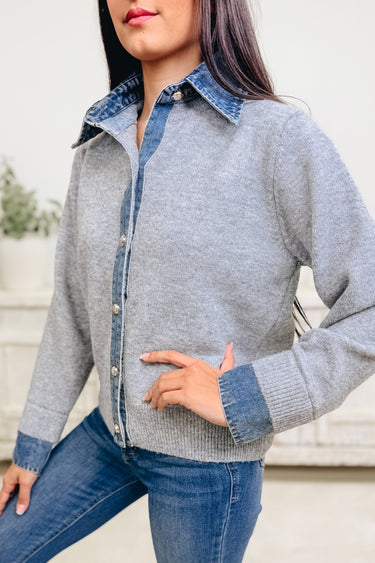 Lead The Way Denim Knit Cardigan - 3 Colors!