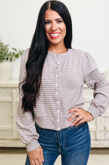 Effortlessly Striped Button Down Top - 3 Colors!
