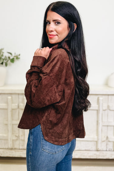One Of A Kind Faux Suede Jacket - 2 Colors!