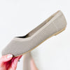 Anthea Knitted Ballet Flats - Taupe Knit