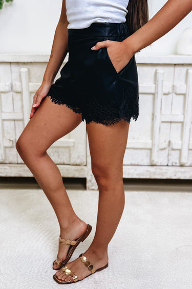 Polished Perfection Faux Leather Shorts - 2 Colors!