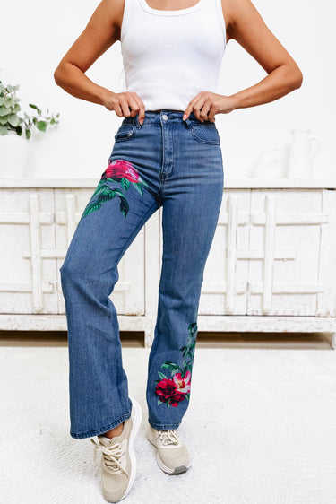 Above & Beyond Floral Flare Jeans