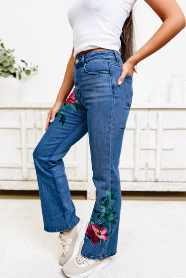 Above & Beyond Floral Flare Jeans