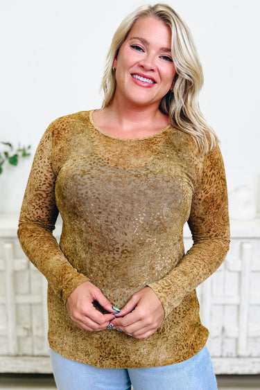 Leopard Haze Paisley Top