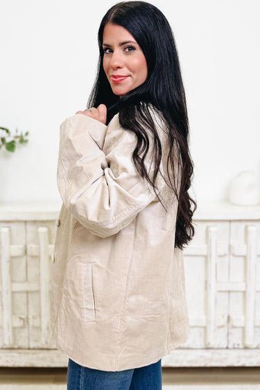 A Hint Of Plaid Corduroy Barn Coat
