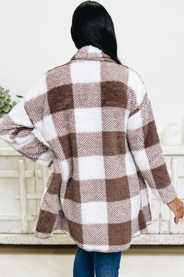 Feels Like Home Plaid Sherpa Coat Jacket - 2 Colors!