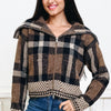 Gridlocked Checkered Sweater Jacket- 2 Colors!