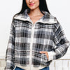 Elevated Everyday Plaid Zip Up Sweater