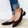Petra Slingback Block Heels - Brown