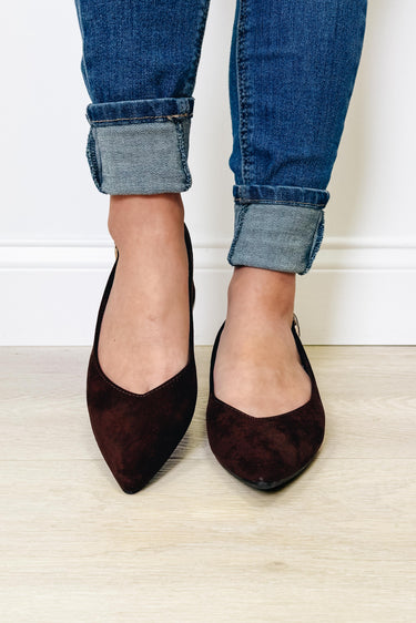 Petra Slingback Block Heels - Brown
