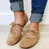 Corky's Tied Up Flats - Camel Faux Suede