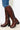 Aqua Knitted High Knee Boots - Brown PU