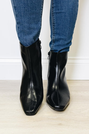 Sean Kitten Heels Booties - Black