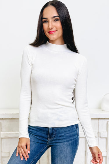 The Needed Ribbed Mock Neck Top - 7 Colors!