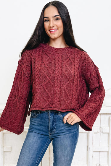 Quick Look Cable Knit Sweater - 3 Colors!