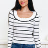 Feels Like You Stripe Sweater Top - 2 Colors!