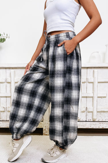 Straight Plaid Jogger Pants - 2 Colors!