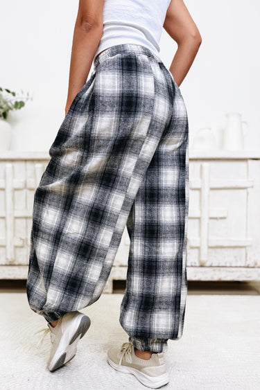 Straight Plaid Jogger Pants - 2 Colors!