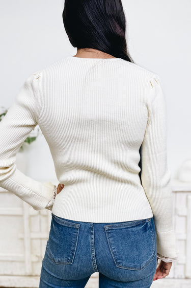 Little Lace Thoughts Sweater - 2 Colors!