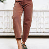 Coffee Run By Vervet - Barrel Jeans - Brown