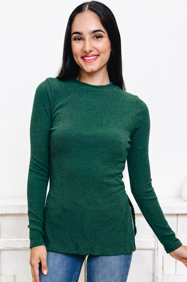 In The Crew Neck Ribbed Top - 5 Colors!