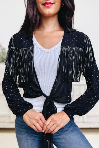 Rhinestone Princess Knot Top - 2 Colors!