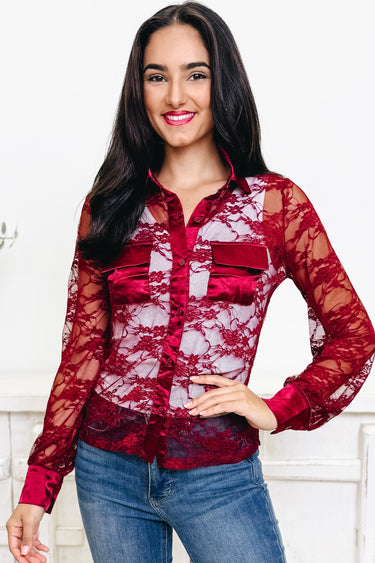 The Best Lace Button Down Top - 3 Colors!
