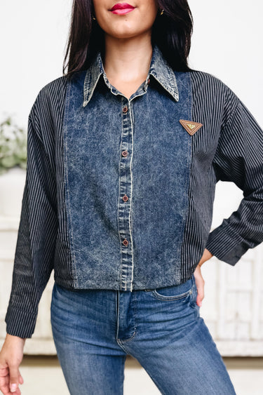Route 66 Button Down Top - 2 Colors!