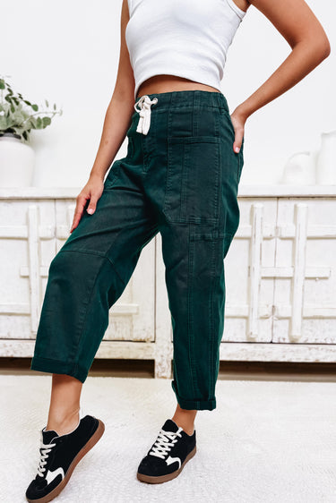 The Revival By Risen - Wide Barrel Cargo Jeans - Hunter Green