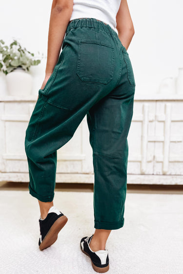 The Revival By Risen - Wide Barrel Cargo Jeans - Hunter Green