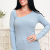 Simple Shoulder Ribbed Top - 3 Colors!