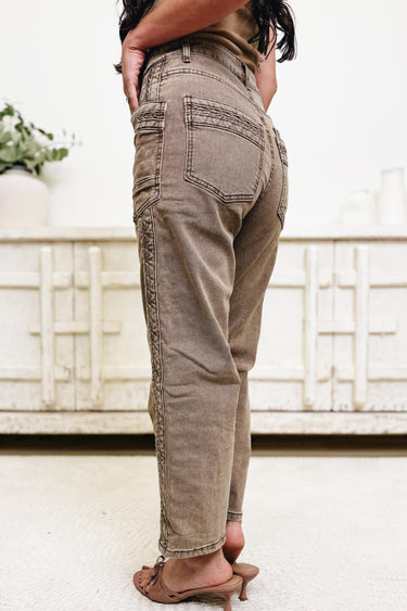 Work It Babe By O & H - Cargo Barrel Jeans - 2 Colors!