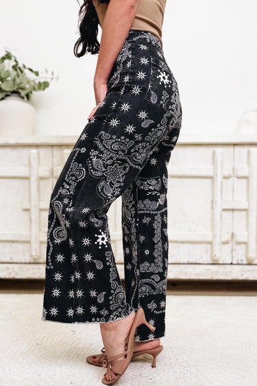 Paisley's Wide Leg Pants - Black