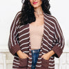Striped Right Open Knit Cardigan - 2 Colors!