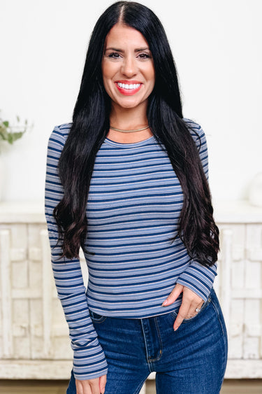 Around The Clock Stripe Top - 2 Colors!