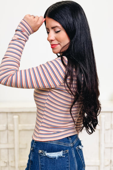 Around The Clock Stripe Top - 2 Colors!