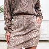 Fawned Of You Deer Skirt - Brown White