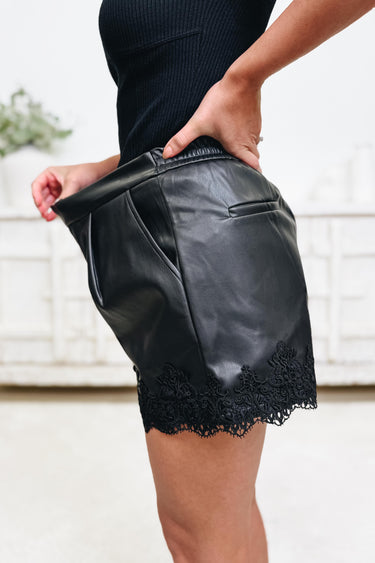 Step Forward Faux Leather Shorts - 2 Colors!