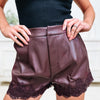 Step Forward Faux Leather Shorts - 2 Colors!